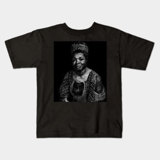 Maya Angelou Portrait with all her book titles - 01 Kids T-Shirt